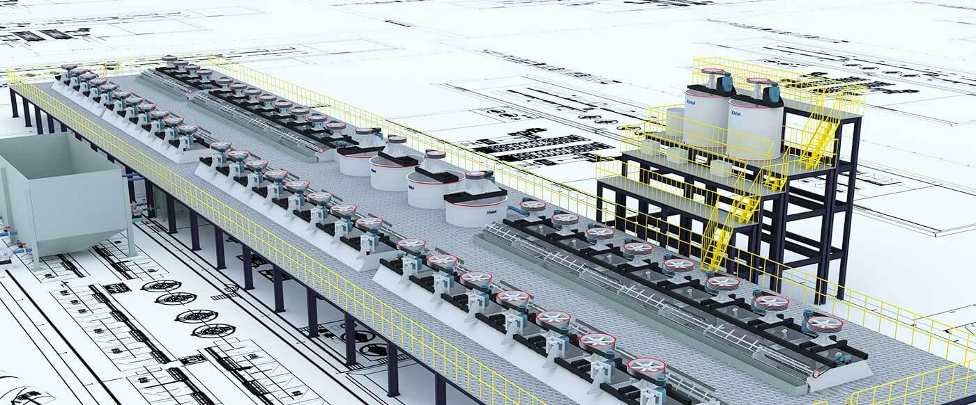 3D equipment diagram of Xinhai Mining Equipment and Concentrator Plant