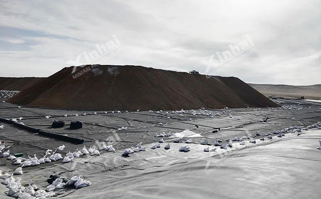 Heap leaching Gold pile building process