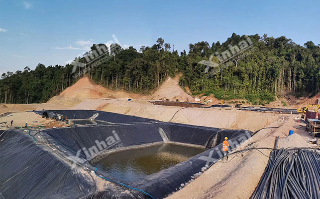 Gold mine Pool leaching gold extraction process method