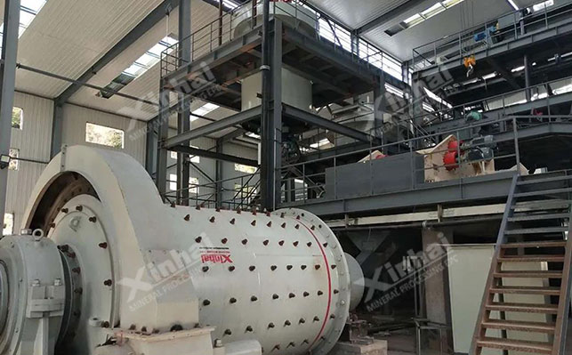 Xin Sea quartz sand silica sand ball mill grinding site