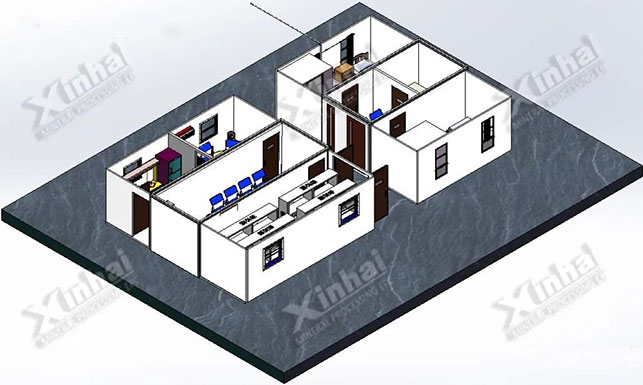 Xinhai Schematic diagram of container-type office and living base