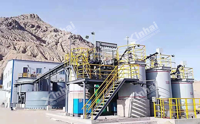 Gold mine flotation + cyanidation process